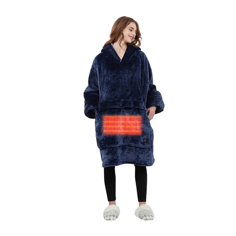 SnuggleHeat™ USB Heated Hoodie Blanket
