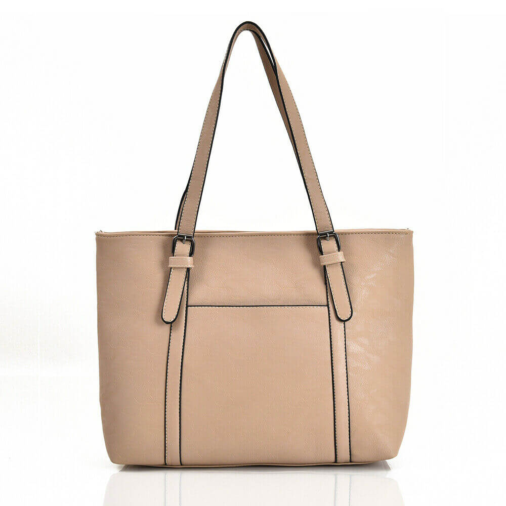 Faux Leather Tote Shopper Handbag