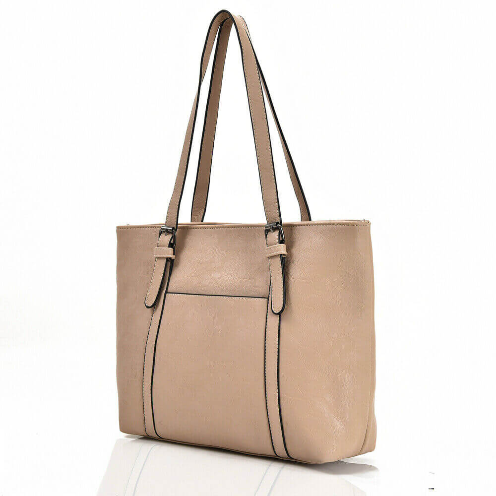 Faux Leather Tote Shopper Handbag