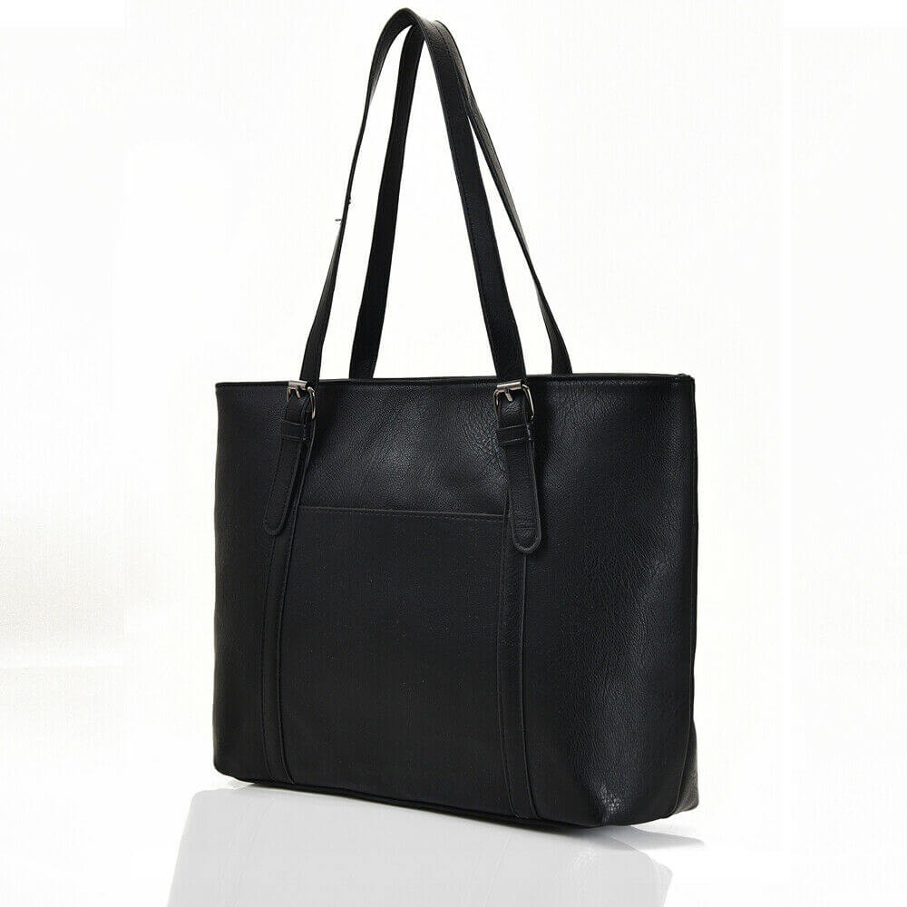 Faux Leather Tote Shopper Handbag