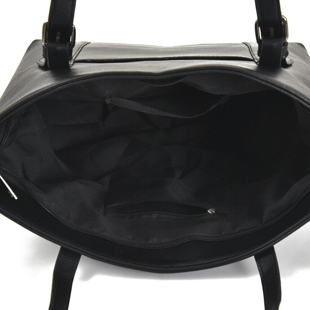 Faux Leather Tote Shopper Handbag