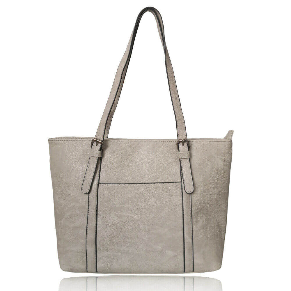 Faux Leather Tote Shopper Handbag