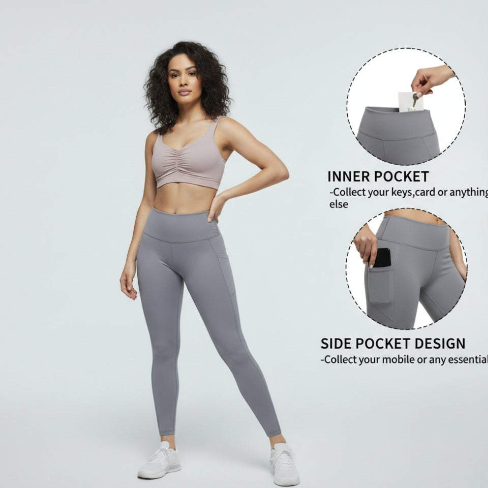 Middle Waist Legging- With Pocket