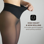 Fleece-Lined Sheer Leggings