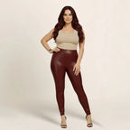 High Waisted Faux Leather Leggings