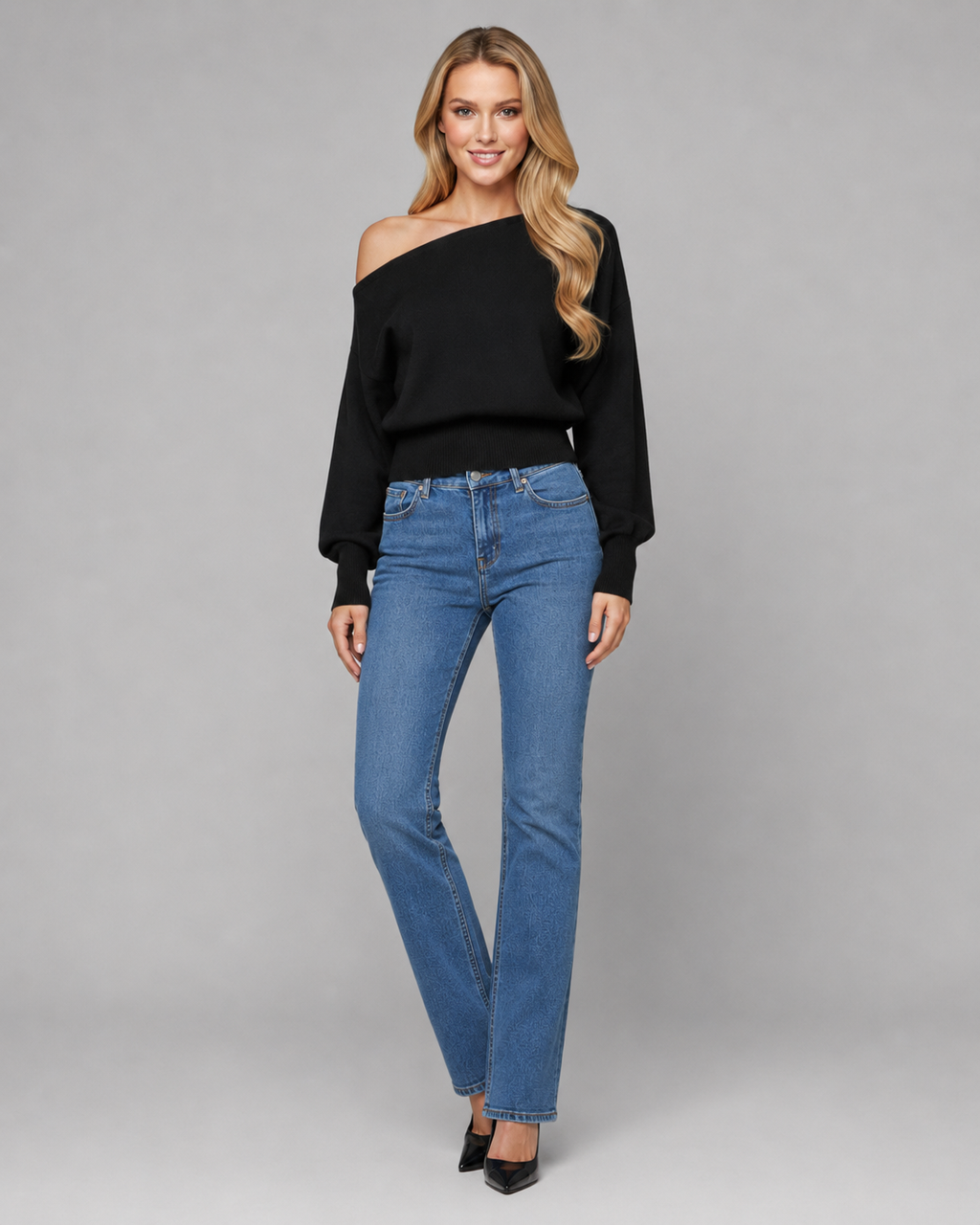 Élodie Off-Shoulder Knit Sweater