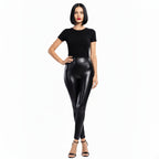 Warm Stretchy Fit Faux Leather Leggings