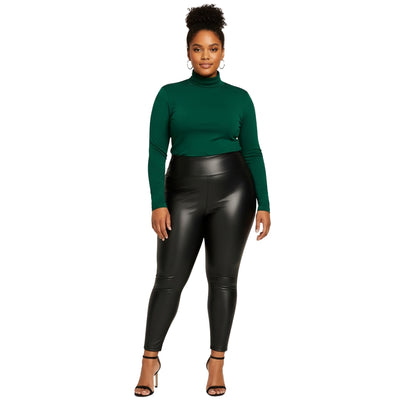 Queen Curve Stretchy Faux Leather Leggings