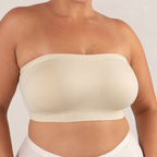 Convertible Strapless Bandeau Bra with Wireless Comfort, Anti-Slip Grip & Removable Straps
