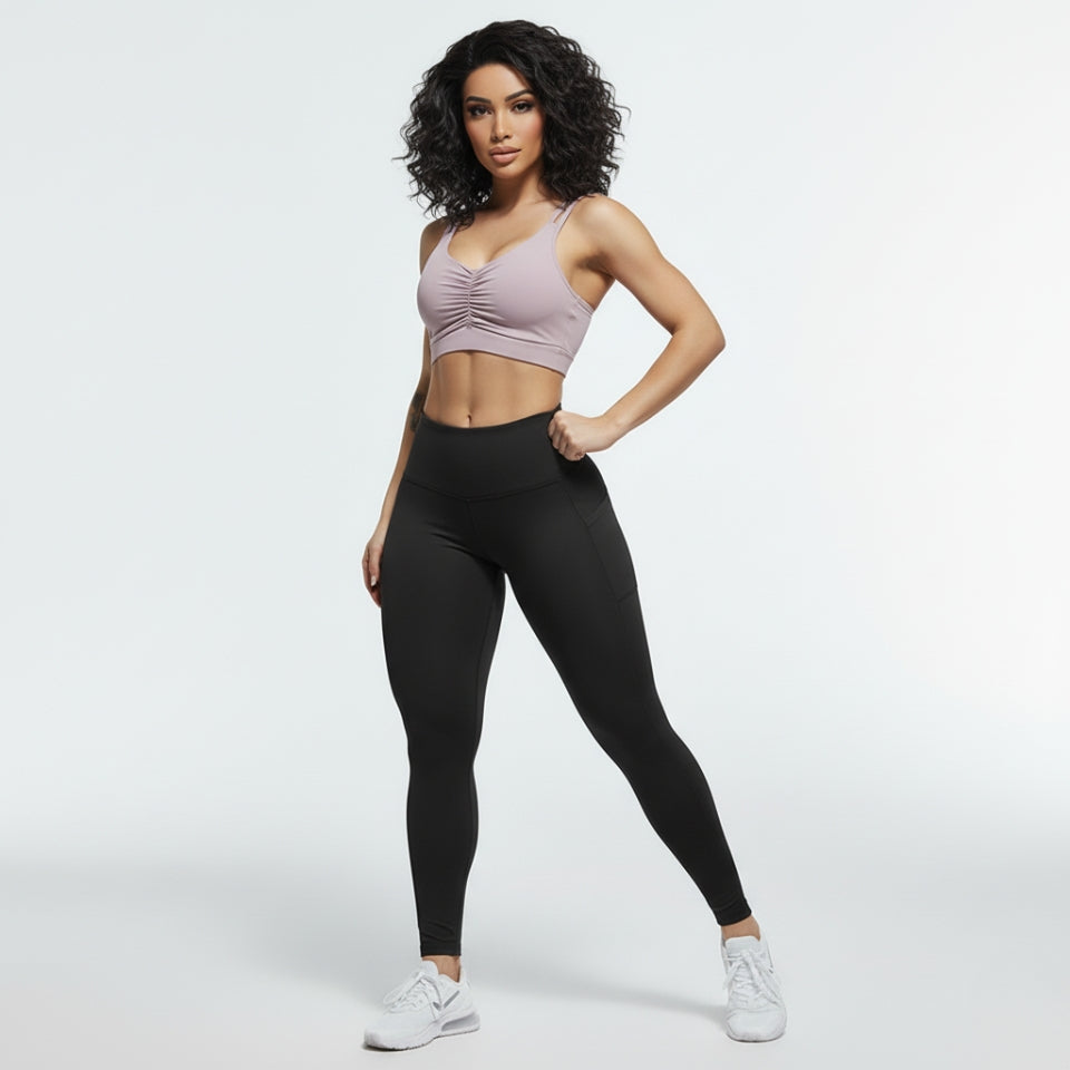 Middle Waist Legging- With Pocket