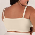 Convertible Strapless Bandeau Bra with Wireless Comfort, Anti-Slip Grip & Removable Straps