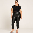 Queen Curve Stretchy Faux Leather Leggings