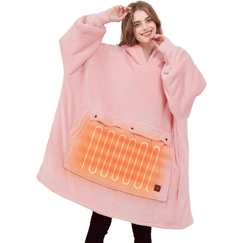 SnuggleHeat™ USB Heated Hoodie Blanket