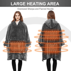 SnuggleHeat™ USB Heated Hoodie Blanket