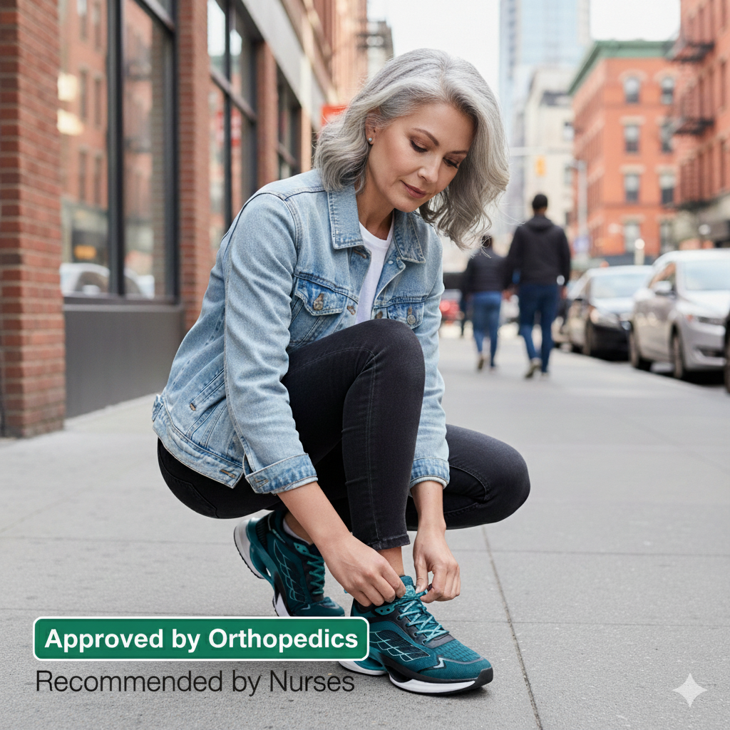 Orthopedic Hands-Free Walking Sneakers –  Comfort & Wide Toe Fit for Seniors
