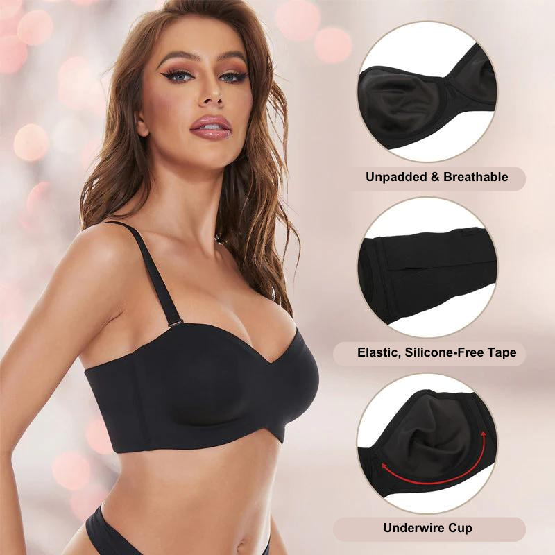 Invisible Lifting Bandeau Bra | Underwire Adhesive Strapless Bras Bra
