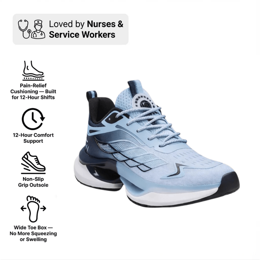 Orthopedic Hands-Free Walking Sneakers –  Comfort & Wide Toe Fit for Seniors