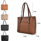 Faux Leather Tote Shopper Handbag