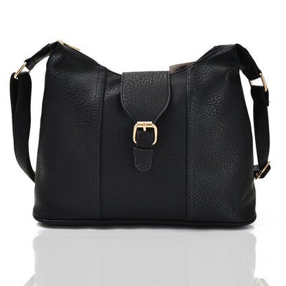 Faux Leather Shoulder Handbag