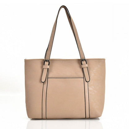 Faux Leather Tote Shopper Handbag