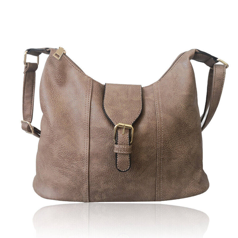 Faux Leather Shoulder Handbag