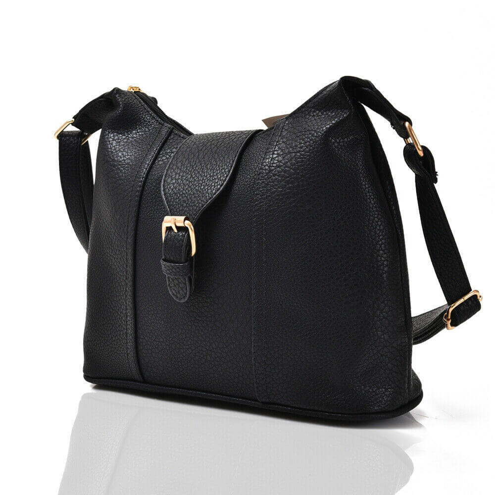 Faux Leather Shoulder Handbag