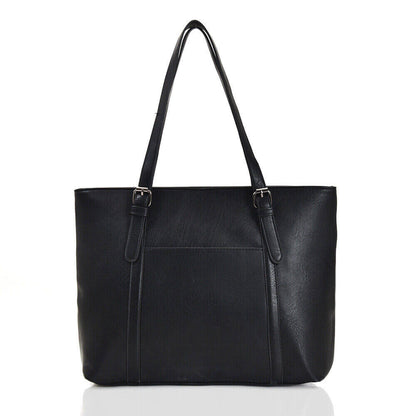 Faux Leather Tote Shopper Handbag