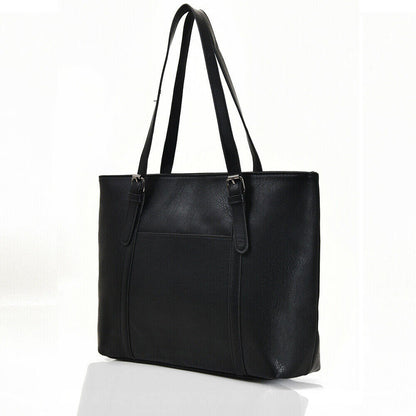 Faux Leather Tote Shopper Handbag
