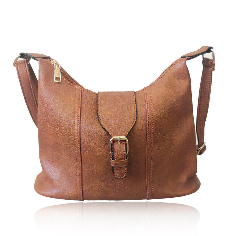 Faux Leather Shoulder Handbag