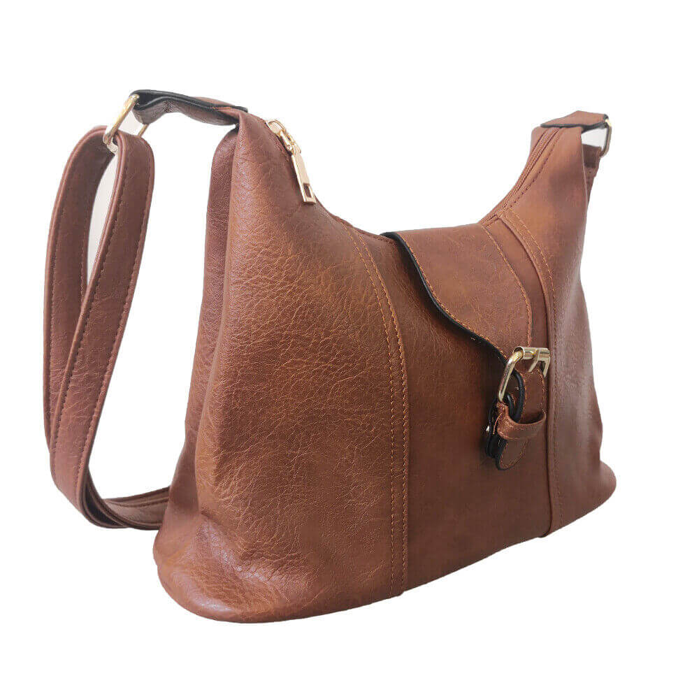 Faux Leather Shoulder Handbag