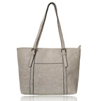 Faux Leather Tote Shopper Handbag