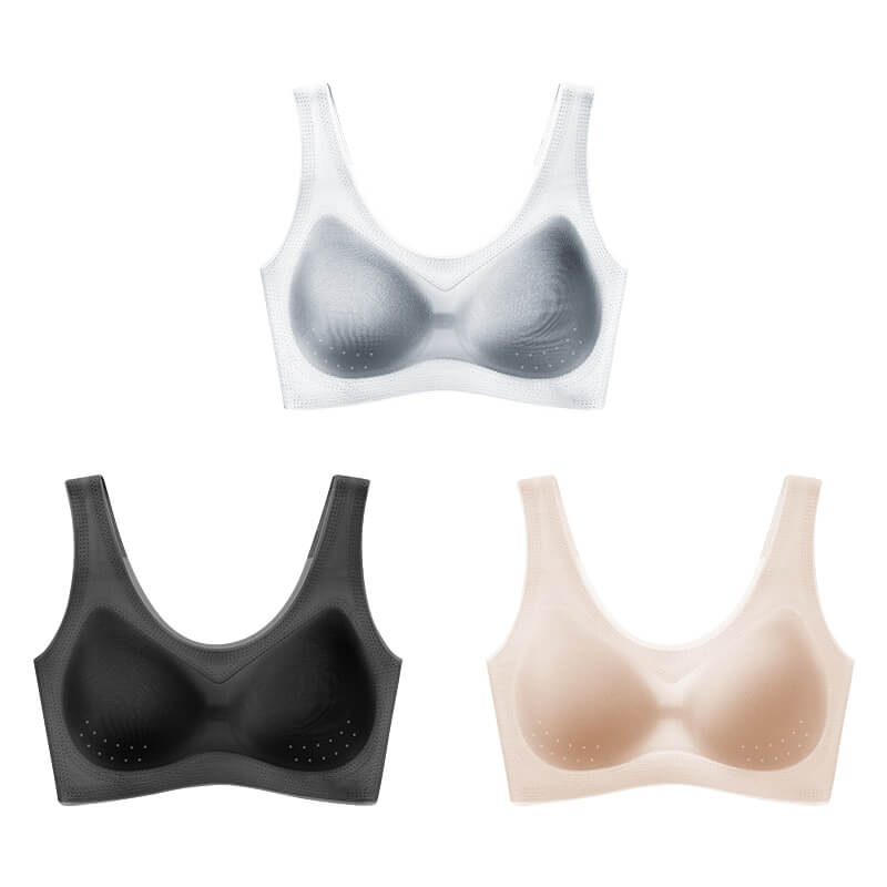 Women Summer Ultra Thin Ice Silk Bra Comfort Breathable Lifting Cooling Bras  Plus Size
