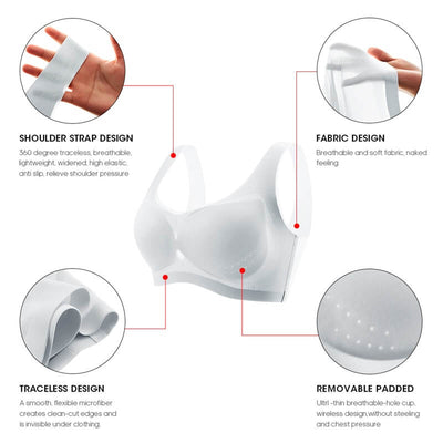 Ultra Thin Seamless Wireless  Bra - Ice Silk Breathable Bra