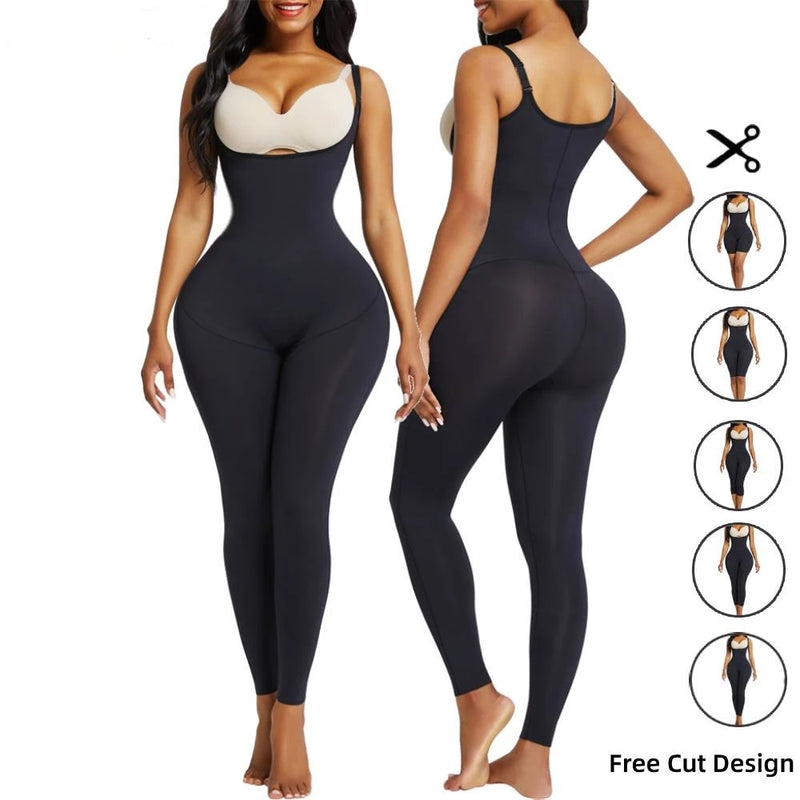 Full Body Shapwear  Open-Bust Catsuit Body Shaper – Queen Curves