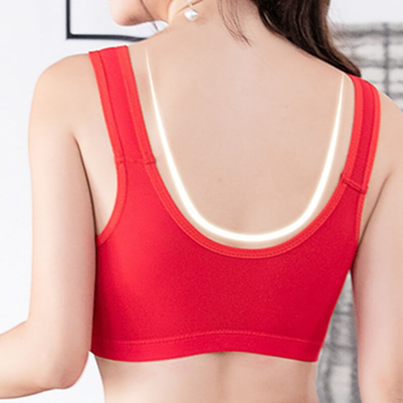 Front Button Breathable Skin-Friendly Cotton Bra