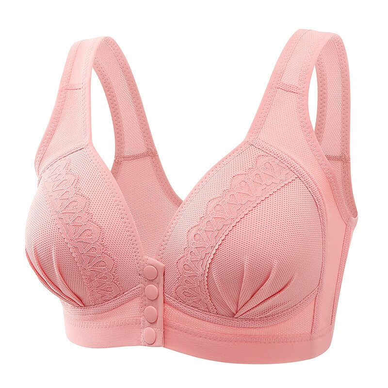 Front Button Breathable Skin-Friendly Cotton Bra