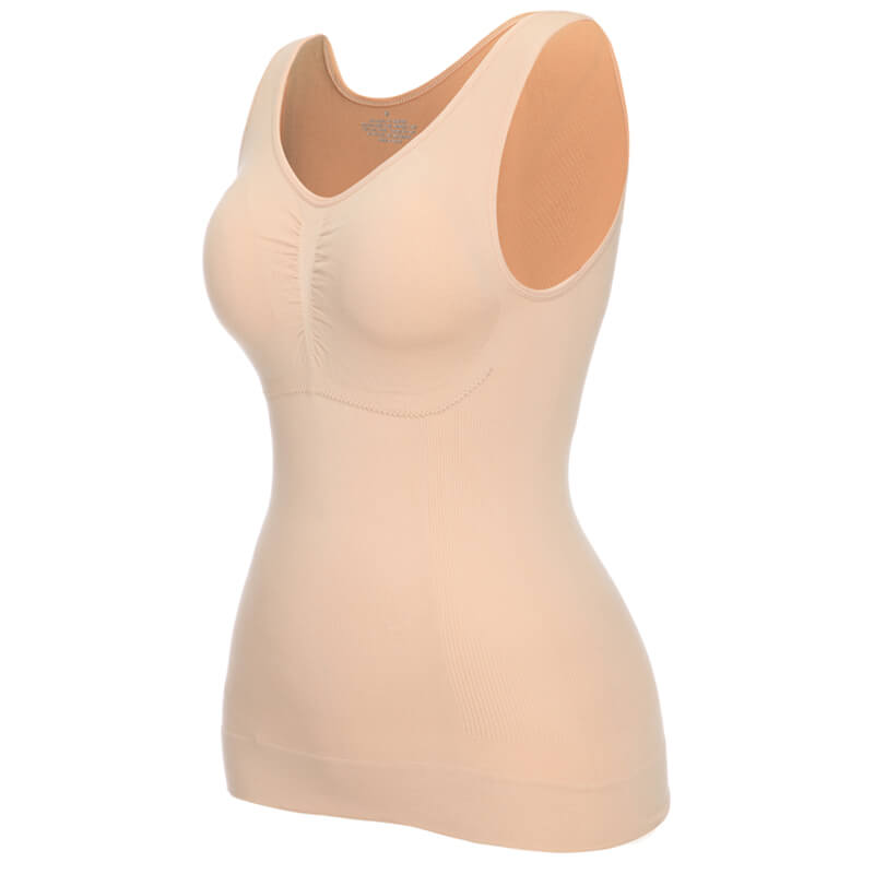 Tummy Control Camisole for Women U-neck Seamless Ribbed Cami