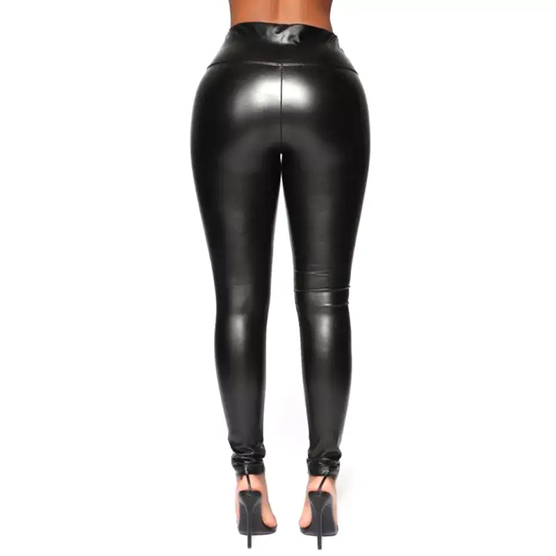 Queen Curve Stretchy Faux Leather Leggings