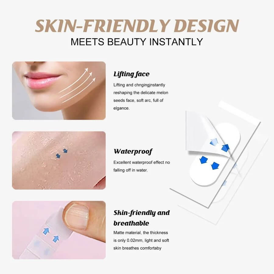 40Pcs Invisible Face Lifter Tape - Face Taping